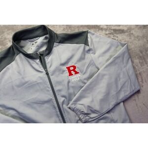 Rutgers Camden Golf Windbreaker Men's Size L  Adidas University Scarlet Knights